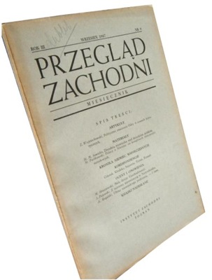 PRZEGLĄD ZACHODNI NR 9 WRZESIEŃ 1947