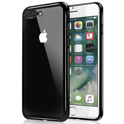 ETUI CHROM BLACK CASE DO IPHONE 7/8 PLUS +SZKŁO