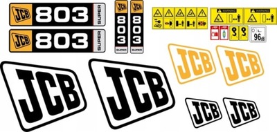 NAKLEJKI JCB 803 SUPER MINIKOPARKA LAMINOWANE