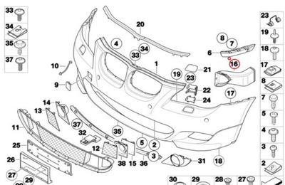 BMW E60 E61 ĮLEIDIMO ORO STABDŽIAI M PAKETAS 7896587 7896588 OE 