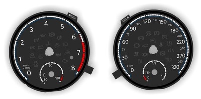 Vw scirocco r замінник диск спідометра mph км/год фото №1
