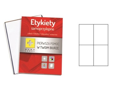 ETYKIETY A4 Memo Label 105x148mm 100ark.