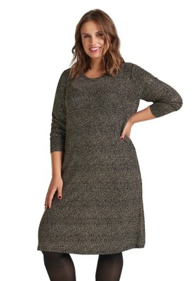 ZZ9 ZIZZI CZARNA SUKIENKA BROKATOWA 50 52