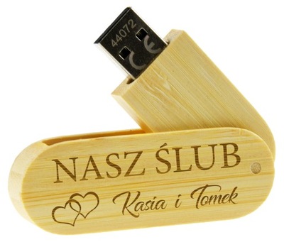 PENDRIVE ŚLUBNY PREZENT NA ŚLUB GRAWER 16GB WZORY PAMIĄTKA ŚLUBNA