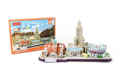 Puzzle 3D Cubic Fun Cityline Warszawa 126 elem