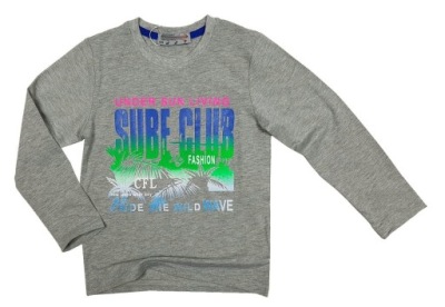 BLUZKA SUBE CLUB r 6 - 110/116 cm SZARA