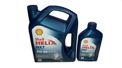 OLEJ SHELL HELIX HX7 5W40 5L FILTRY 4L + 1L