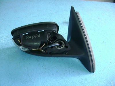 Зеркало правое skoda rapid 5jb 5 pin фото №1