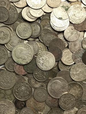 Zestaw 25 szt. srebrnych monet - miks
