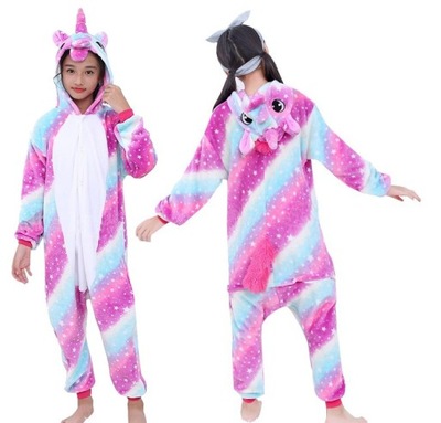 JEDNOROŻEC PIŻAMA KIGURUMI ONESIE GALAXY 130 CH1Ł