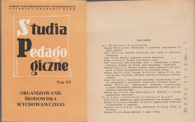 ORGANIZOWANIE ŚRODOWISKA WYCHOWAWCZEGO