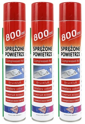 MEGA ZAPAS- SPRĘŻONE POWIETRZE 3x800ml BEZ WODY HQ