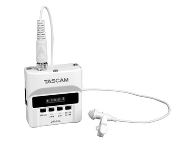 Tascam DR-10L biały Cyfrowy rejestrator audio z mikrofonem lavalier