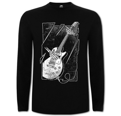 LONG GITARA SKELETON SKULL METAL ROCK XL