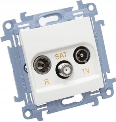 SIMON 10 gniazdo antenowe R-TV-SAT końcowe CASK.01/11