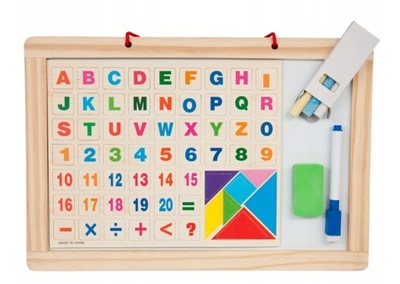 DWUSTRONNA TABLICA KLASYCZNA MAGNETYCZNA DODATKI