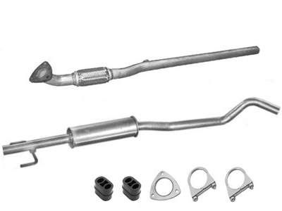 Opel corsa c 1.2 1.4 труба + гасник + max набір фото №1