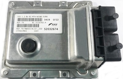 COMPUTADOR ECU FIAT 500 1.2 8V 9GF.T9 52032674  