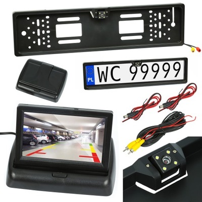 CÁMARA RETROVISOR APARCAMIENTO DIODO LUMINOSO LED EN RAMCE REGISTRO + MONITOR 4,3'' LCD 12V  