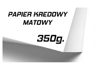 PAPIER KREDOWY MATOWY - A4 350g KREDA MAT 100 szt
