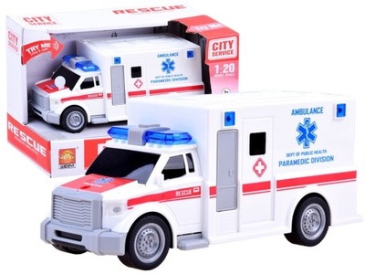 Autko karetka ambulans światło dźwięk