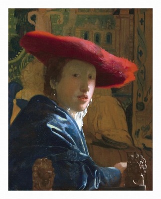 JOHANNES VERMEER Dziewczyna w czerwonym kapeluszu