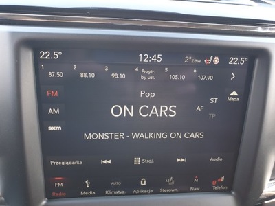 Polskie menu DODGE Challenger Charger Jeep UCONNECT 8.4 Panasonic CARPLAY