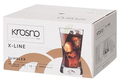 Szklanki do soków whisky 200 ml X-LINE | KROSNO