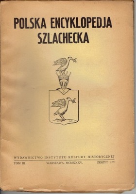 POLSKA ENCYKLOPEDJA SZLACHECKA 1935 CZAPLA SÓWKA