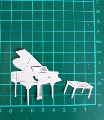 scrapki fortepian plus krzesło muzyka zestaw