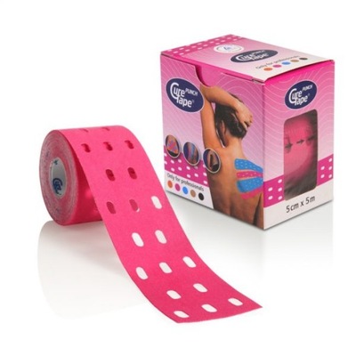 CURE TAPE PUNCH KINESIOTAPING LIMFA TEJPY RÓŻOWY