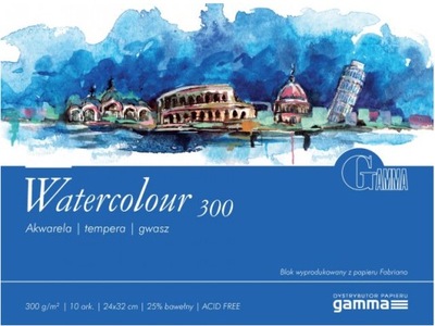 GAMMA WATERCOLOUR 300g Blok Akwarelowy 30x40 cm