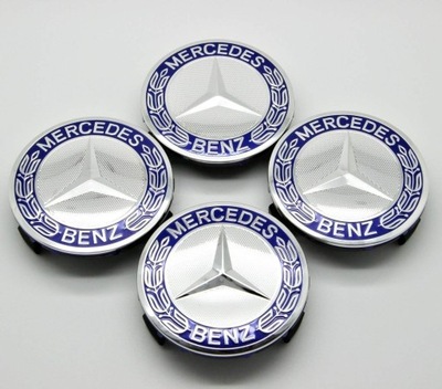 4x Dekielki Mercedes Niebieskie 75mm A1714000025