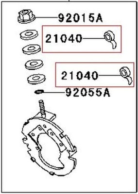 SPRĘŻYNKI DO СТАРТЕРА KAWASAKI OEM NINJA 250R