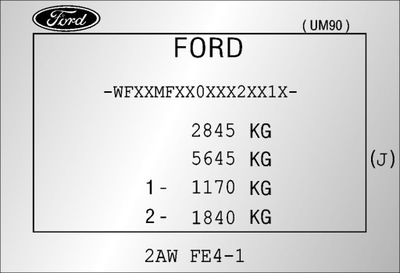 TABLA LIMPIA PEGADURA ZASTEPCZA FORD  