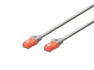 Patchcord kabel sieciowy U/UTP Kat.6 2m szary