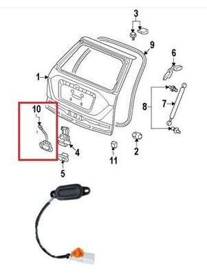 NUEVO BOTÓN CONMUTADOR PARA APERTURA DE TAPA DE MALETERO HONDA CR-V 3 RE 07-  