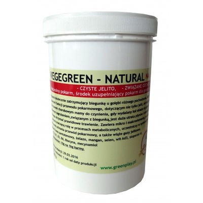 GREEN PLAY Vegegreen natural 300g - przeciw biegunce