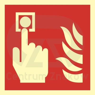 Znak "Alarm pożarowy"