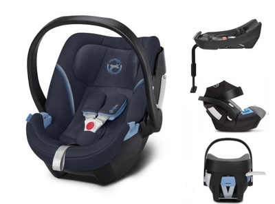 CYBEX fotelik 0-13 kg ATON 5+Baza 2 NAVY BLUE