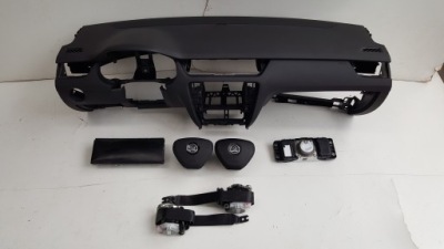 Skoda octavia 3 iii 5e приборная панель консоль подушка безопасности ремни фото №1