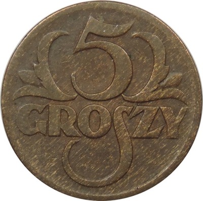 5 GROSZY 1928 - STAN (3-) - SP.202