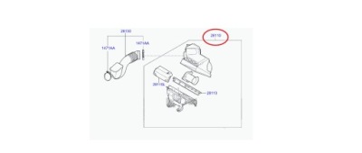 Корпус фильтра воздуха kia optima 2.0b 2015- oem фото №1