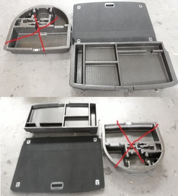 HYUNDAI KONA 2018 SHELF BOTTOM SIDE CUVETTE COVERING  