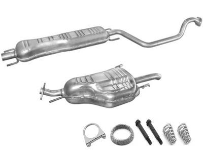 OPEL ZAFIRA A 1.6 1.8 2.2 (ROK 1999-2003) SILENCIADOR CENTRAL TERMINAL + DODATKI  