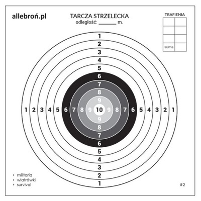 Tarcze strzeleckie tekturowe 14x14 cm 200 szt #2