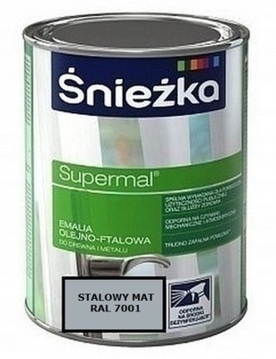 SUPERMAL EMALIA OLEJNO-FTALOWA STALOWY MAT 0,8L