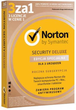 NORTON SECURITY DELUXE PL 3 URZĄDZENIA 1 ROK