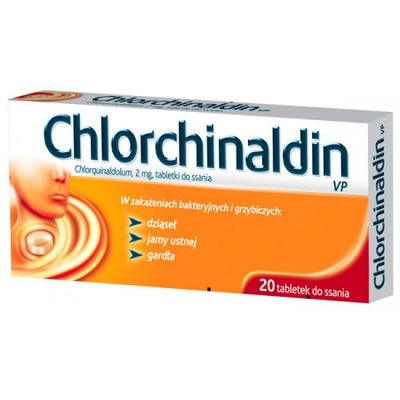 Chlorchinaldin VP gardło kaszel 20 tabl. do ssania