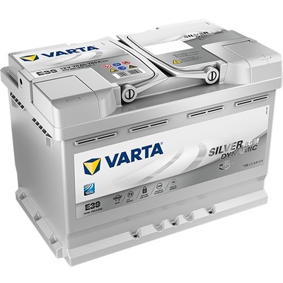 Акумулятор varta silver agm e39 старт-стоп 70ah фото №1
